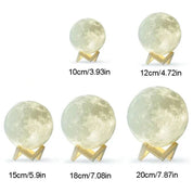 3D Printed Moon Lamp 16 Colors Rechargeable Night Light