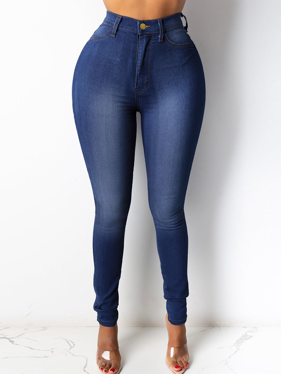 High Waist Hip Lift Tummy Control Stretch Jeans for Women