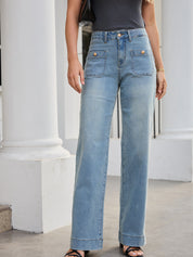Tummy Control Sailor Straight Leg Trouser