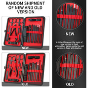 24PCS Nail Clippers Kit Red Premium Manicure Pedicure Set