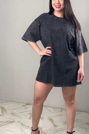 Oversize Diamanté Rhinestone T-shirt