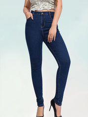 Tall Stretch Mid Blue Wash Disco Skinny Jeans