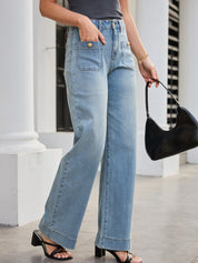Tummy Control Sailor Straight Leg Trouser