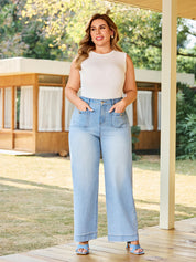 Tummy Control Sailor Straight Leg Trouser