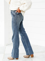 Take the Chance Mid Rise Medium Wash Tummy Control Vintage Straight Leg Jeans