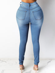 High Waist Hip Lift Tummy Control Stretch Jeans for Women