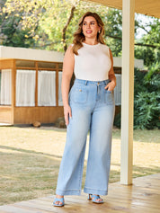 Tummy Control Sailor Straight Leg Trouser