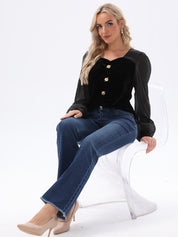 Chic High-Waisted Loose Fit Flare Jeans