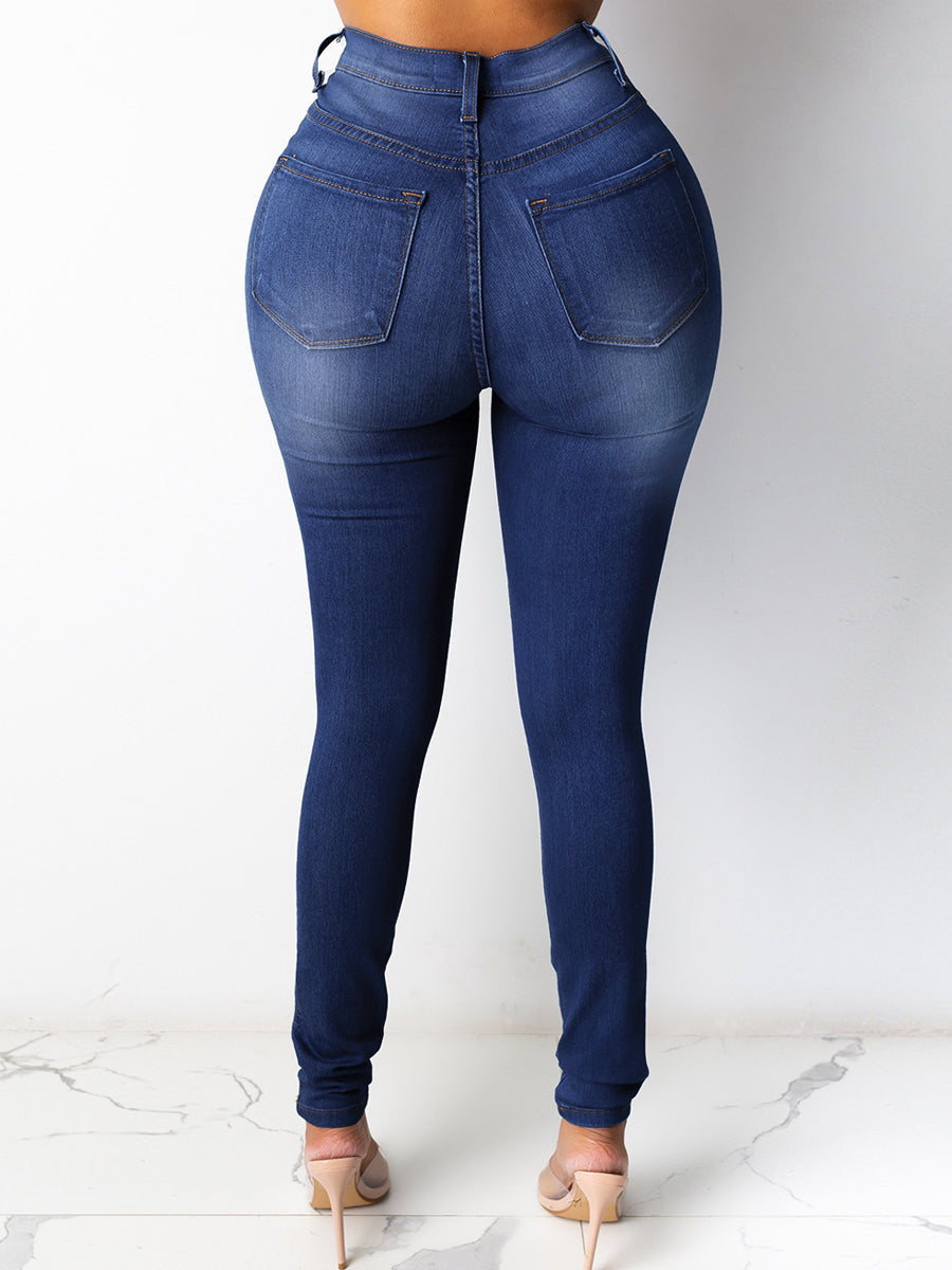 High Waist Hip Lift Tummy Control Stretch Jeans for Women
