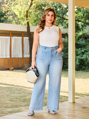 Tummy Control Sailor Straight Leg Trouser