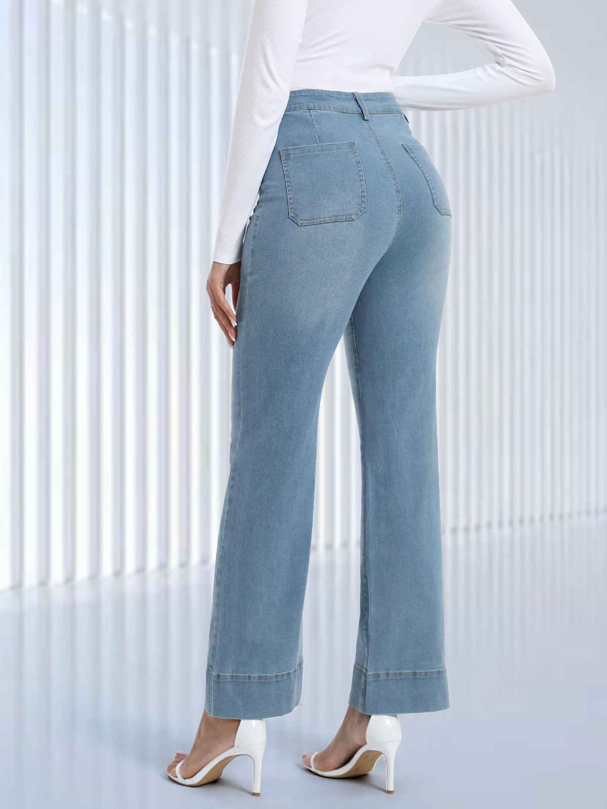 Tummy Control Sailor Straight Leg Trouser