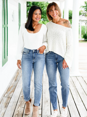Tummy Control Cuffed Slim Fit Jeans