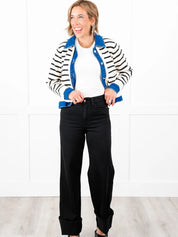 Retrograde High Rise Black Wide Leg Jeans with Cuff