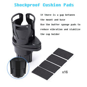 4-in-1 Car Cup Holder Expander Adapter with Adjustable Base Drinks Organizer