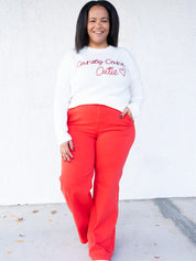 You're A Fireball By Risen - High Rise Tummy Control Wide Leg Pants