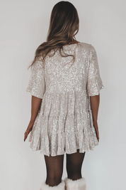 My Queen Sequin Baby Doll Dress VIRAL