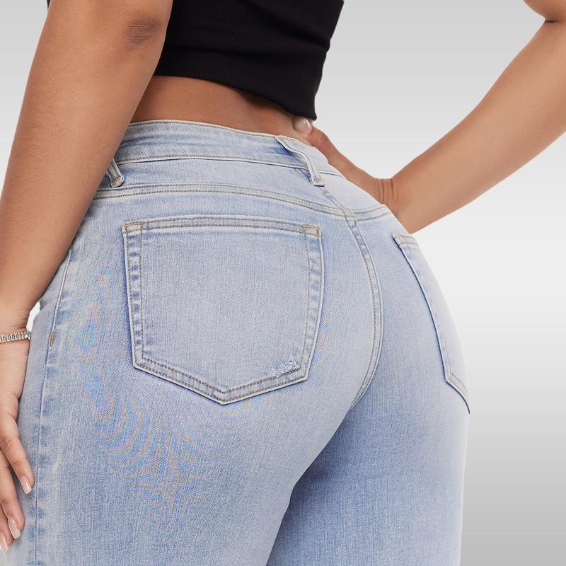 Plus Size Mid-low Rise Baggy Wide Leg Jeans