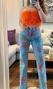 Diamond Colorful Stars Jeans