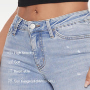 Plus Size Mid-low Rise Baggy Wide Leg Jeans