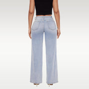 Plus Size Mid-low Rise Baggy Wide Leg Jeans