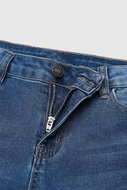 Cut Out Roll Hem Wash High Stretch Low Waist Skinny Jeans