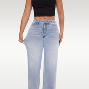 Plus Size Mid-low Rise Baggy Wide Leg Jeans
