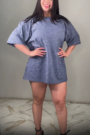 Oversize Diamanté Rhinestone T-shirt