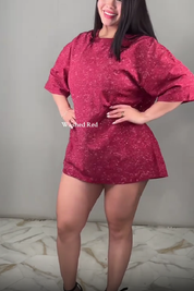 Oversize Diamanté Rhinestone T-shirt
