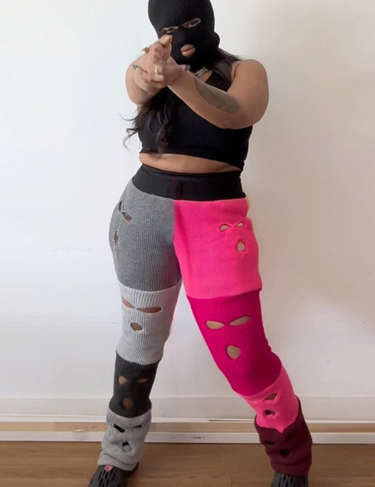 Handmade Camo Ski Mask Puffer Pants