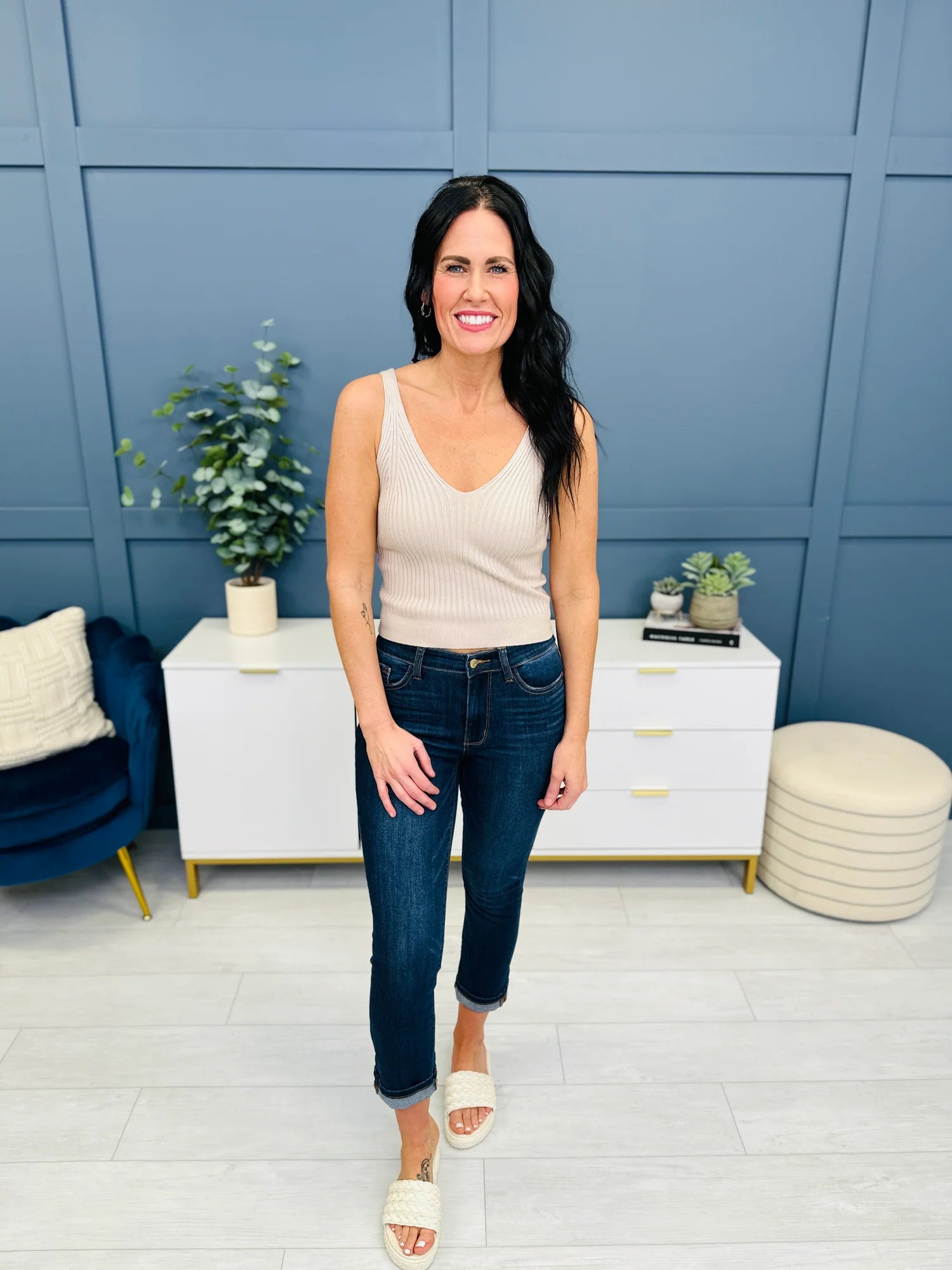 Coming In Hot-Here Comes The Sun Midrise Capris