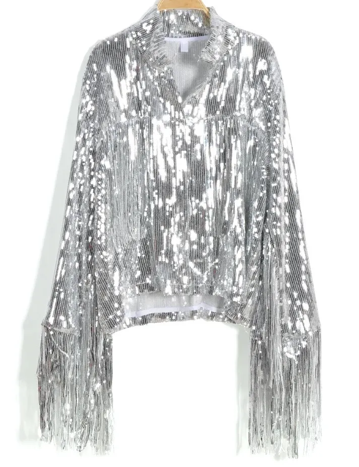 Hip Cowgirl Rodeo Tassel Sequin Jacket