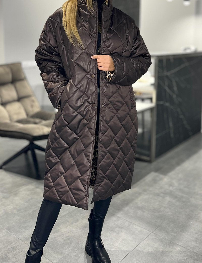 Women's Casual Lapel Mid-length Cotton Coat