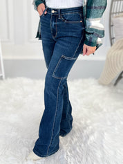 Out Of Pocket - Cargo Bootcut Jeans