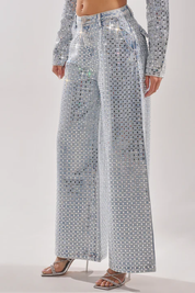 Pick N Choose Rhinestone Wide Leg Denim