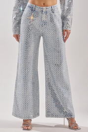 Pick N Choose Rhinestone Wide Leg Denim