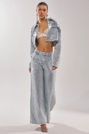 Pick N Choose Rhinestone Wide Leg Denim