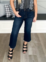 Coming In Hot  -  Cropped Wide Leg Jeans