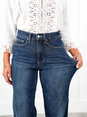 Timeless Obsession Dark Wash Tummy Control Classic Straight Leg Jeans