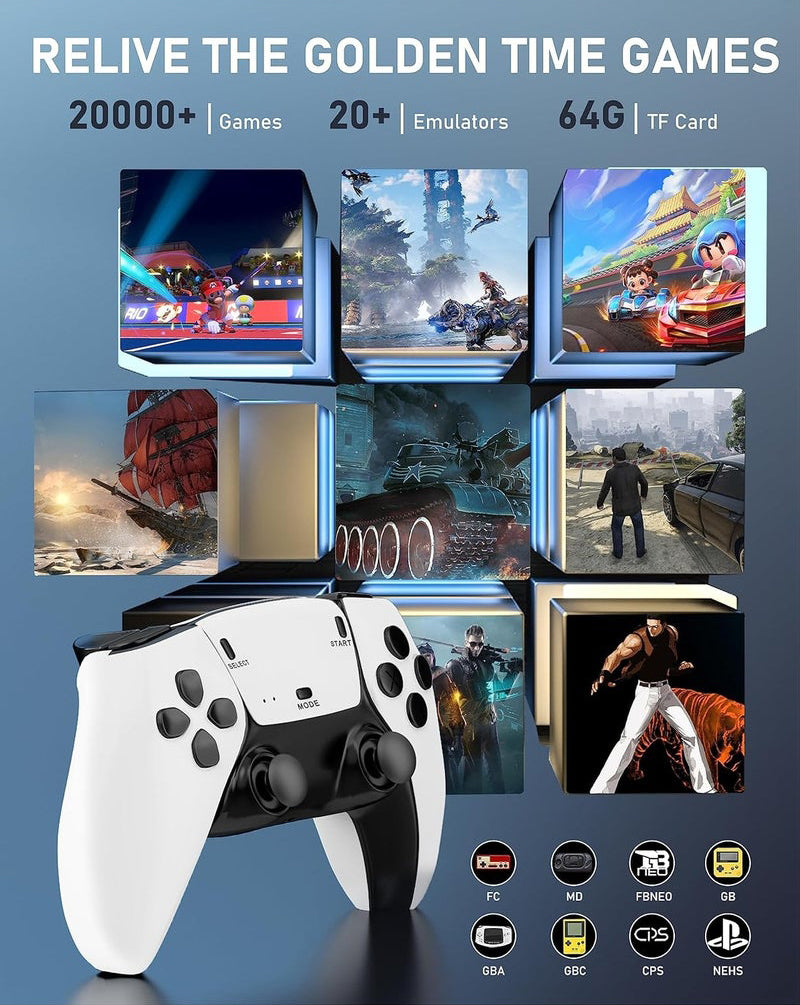 20000+ Games Wireless Retro Game Stick, Vintage Game Stick HD Output System Built in 23 Emulators Plug and Play Video Game