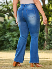 70s Retro Plus Size Flare Denim