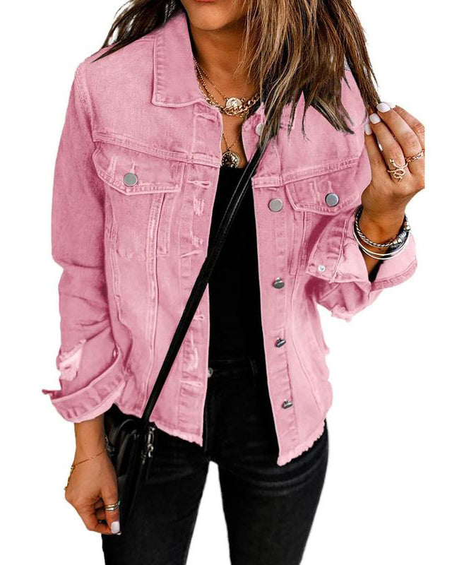 Women's Jean Jackets Casual Boyfriend