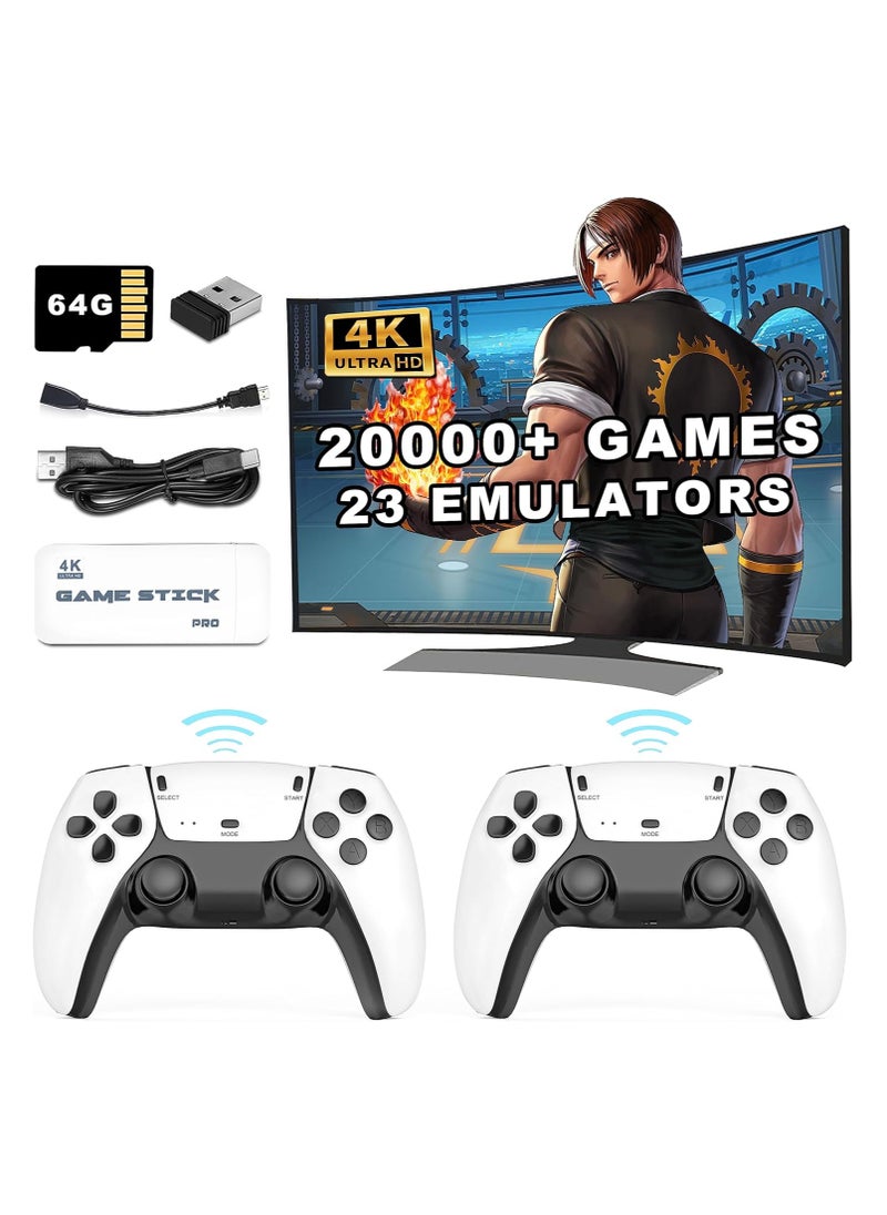 20000+ Games Wireless Retro Game Stick, Vintage Game Stick HD Output System Built in 23 Emulators Plug and Play Video Game