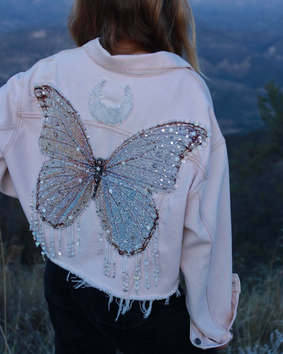 Moonbeam Butterfly Jacket - Pale Pink - Size L/XL - Ready to Ship